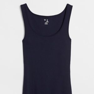 Navy Blue Ripped Tank Top